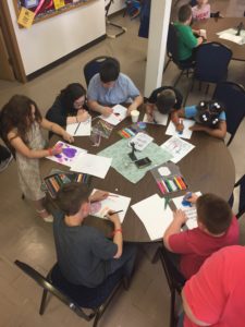 Wyandotte UMC art workshop pre hunt1